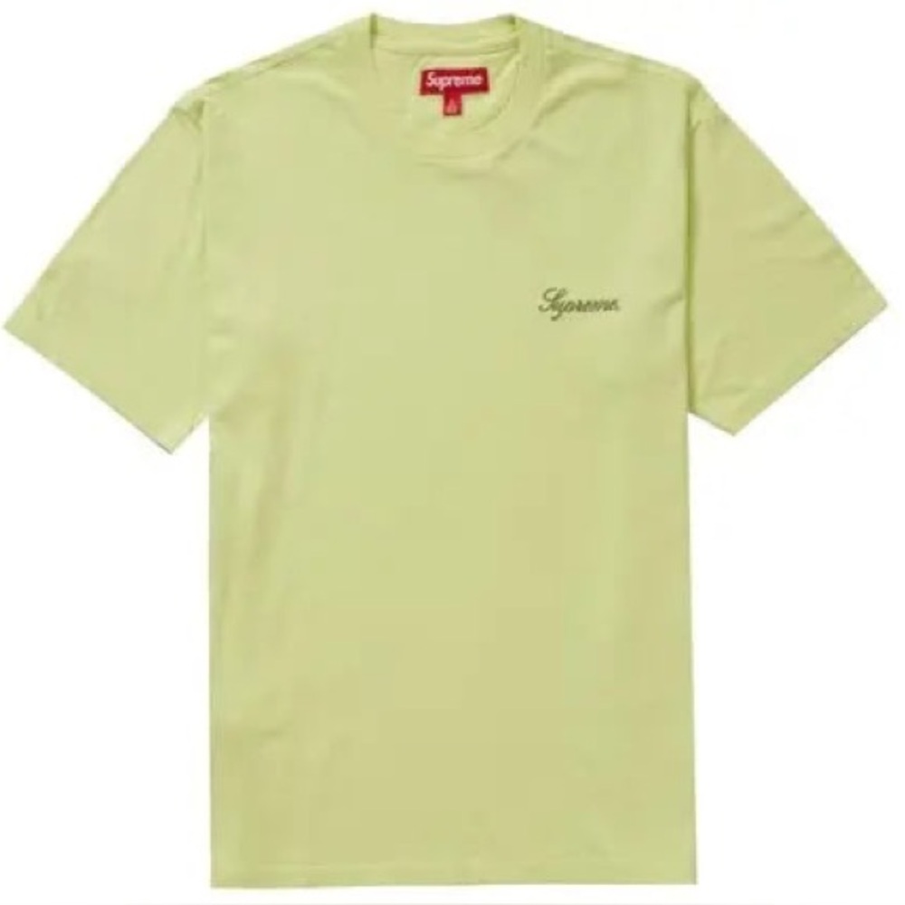 Supreme Lime Green Embroidered Tee